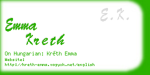 emma kreth business card